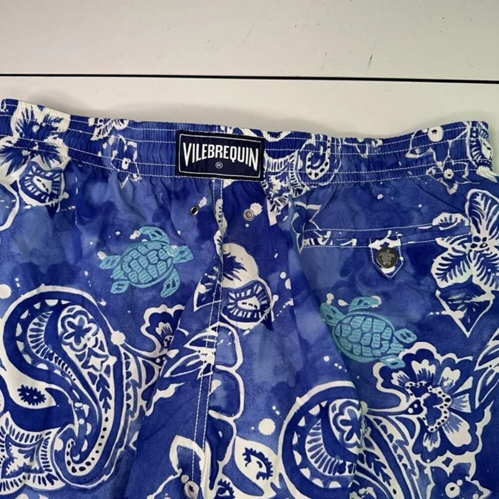 VILEBREQUIN Blue Swim Trunks Bathing Shorts XXL, 3XL $350